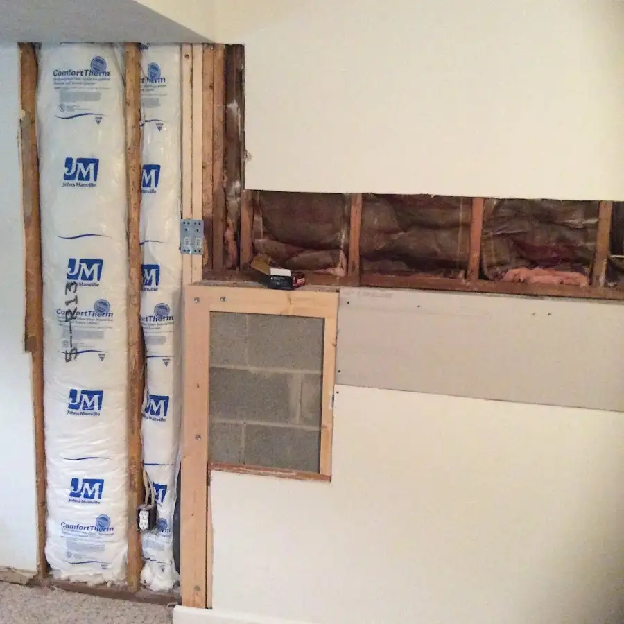 Wall insulation replacement during Structural Drying in Upper Milford